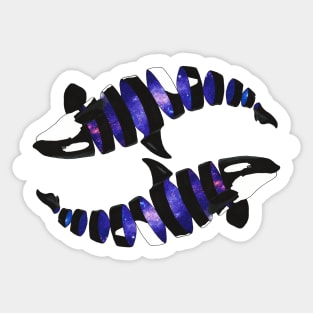 Galaxy Orcas Sticker